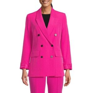 DKNY Women's Double-Breasted Jacket, Radiant Pink, 4